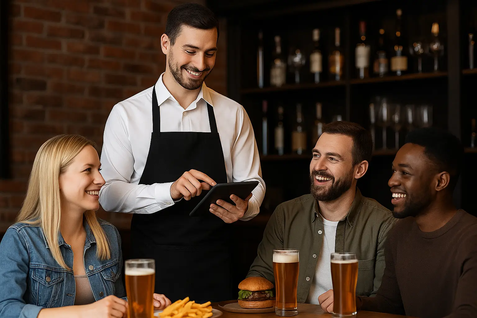 Sistema de gestão para restaurantes mostrando controle de mesas e comandas